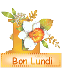 Gif animé Bon lundi fleurs